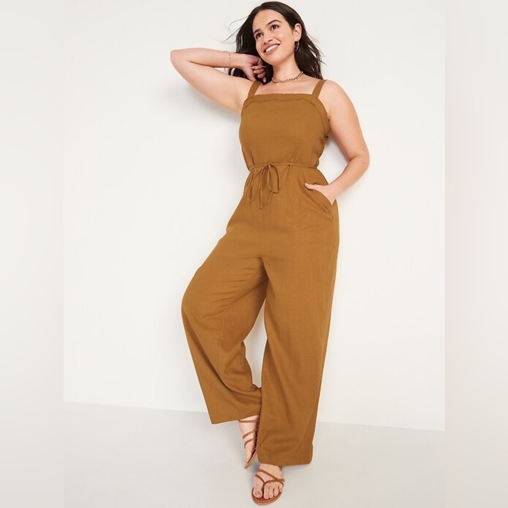 Old Navy Golden Linen Jumpsuit